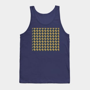 Chevron Check Pattern in Yellow and Blue Tank Top